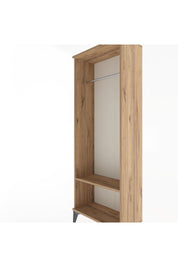 Arges Dolap Tek Raflı Kapaklı Tek Askılı 60x30x163 Çam-Çam