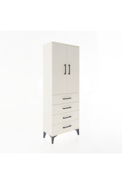 Arges Dolap Tek Raflı 4 Çekmeceli Tek Askılı 60x30x163 Aytaşı-Aytaşı