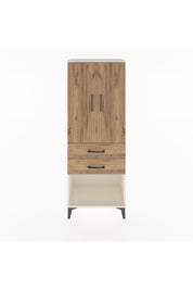 Arges Dolap Tek Raflı 2 Çekmeceli Tek Askılı 60x30x163 Aytaşı-Çam