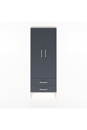 Arges Dolap Tek Raflı 2 Çekmeceli Tek Askılı 60x30x163 Aytaşı-Antrasit