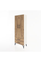 Arges Dolap Tek Raflı 2 Çekmeceli Tek Askılı 60x30x163 Aytaşı-Çam