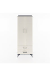 Arges Dolap Tek Raflı 2 Çekmeceli Tek Askılı 60x30x163 Antrasit-Aytaşı