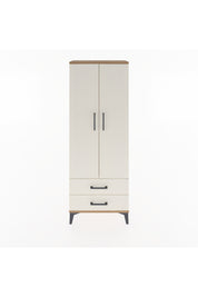 Arges Dolap Tek Raflı 2 Çekmeceli Tek Askılı 60x30x163 Çam-Aytaşı