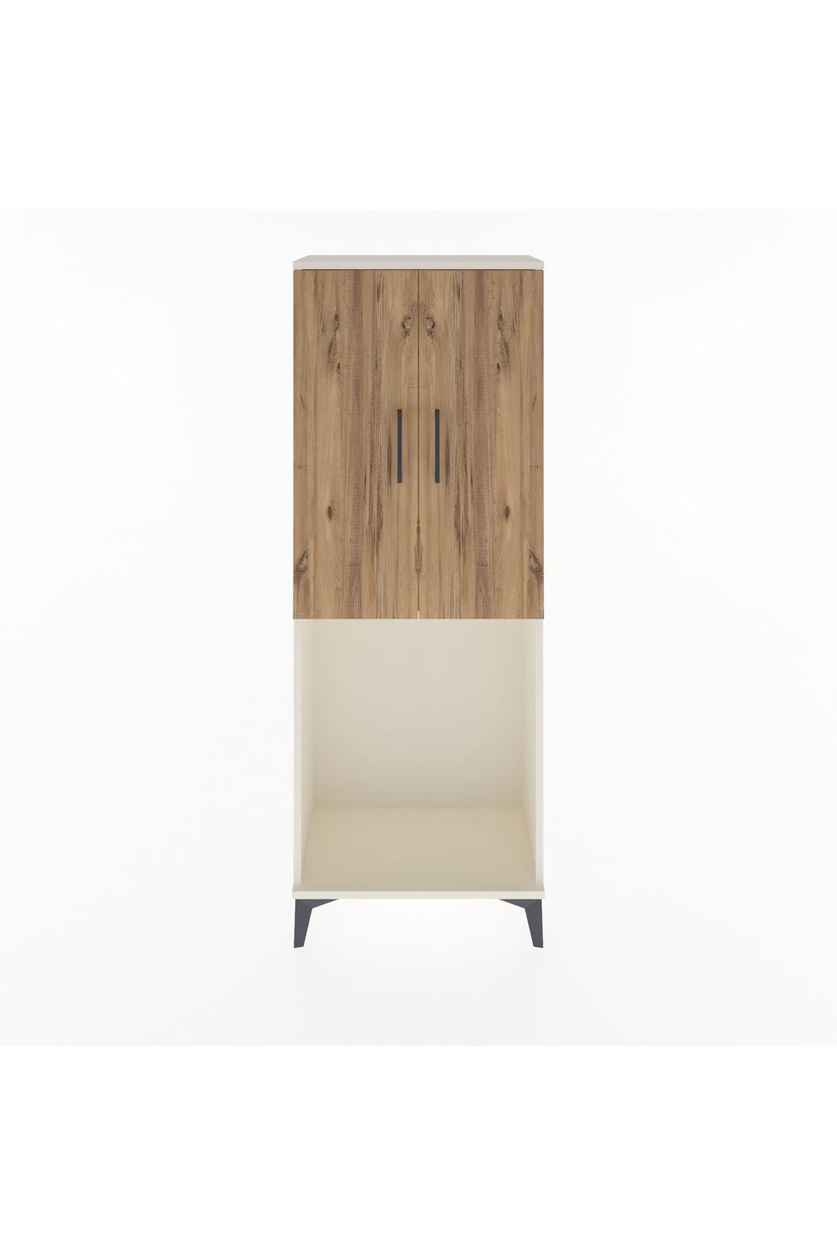 Arges Dolap Tek Raflı 2 Kapaklı Tek Askılı 60x30x163 Aytaşı-Çam