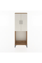 Arges Dolap Tek Raflı 2 Kapaklı Tek Askılı 60x30x163 Çam-Aytaşı