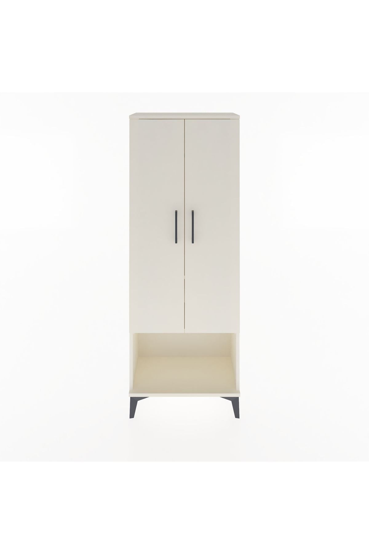 Arges Dolap 2 Raflı 2 Kapaklı Tek Askılı 60x30x163 Aytaşı-Aytaşı