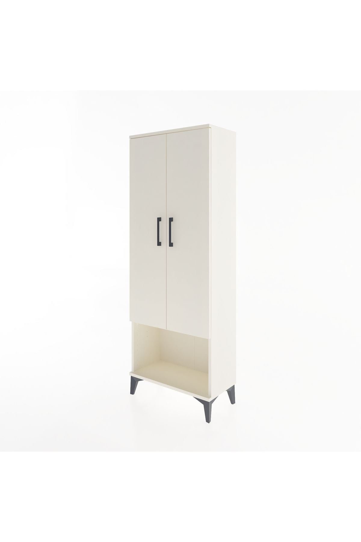 Arges Dolap 2 Raflı 2 Kapaklı Tek Askılı 60x30x163 Aytaşı-Aytaşı