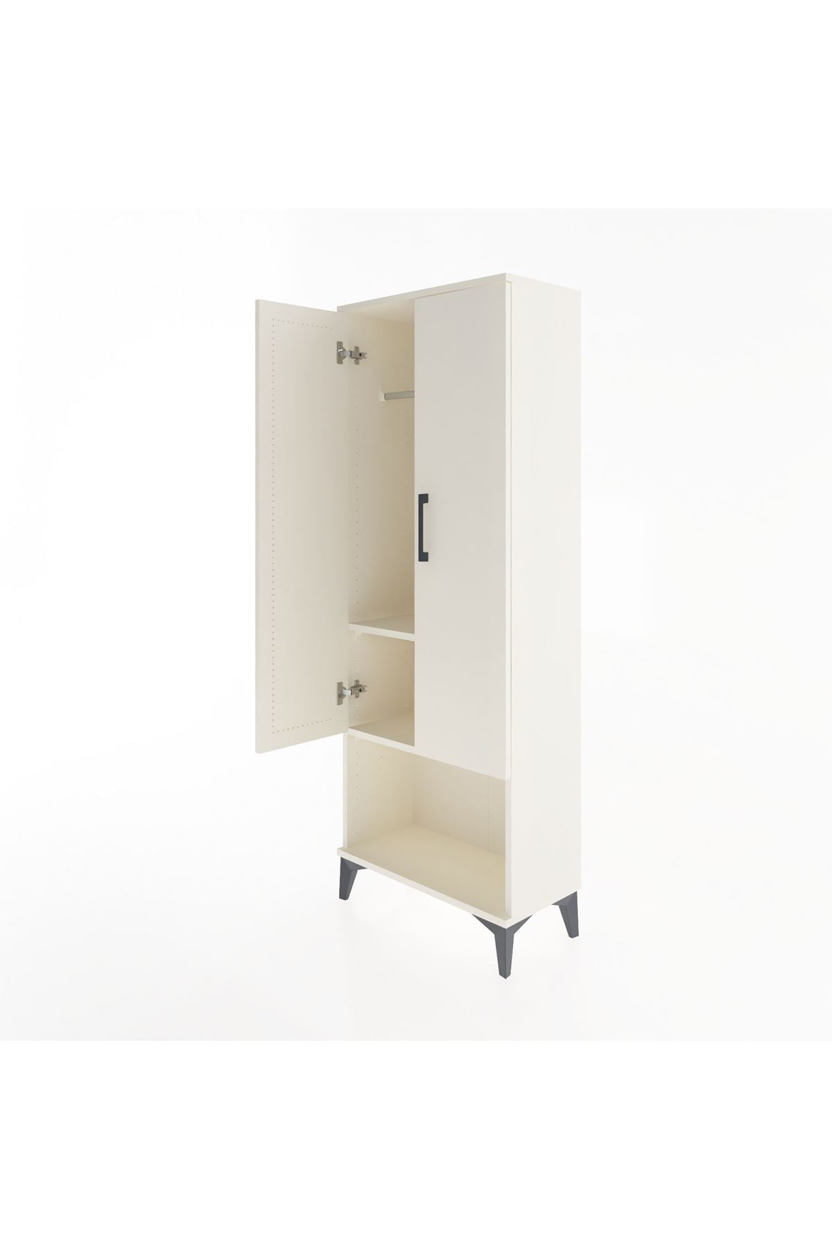 Arges Dolap 2 Raflı 2 Kapaklı Tek Askılı 60x30x163 Aytaşı-Aytaşı