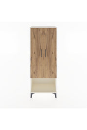 Arges Dolap 2 Raflı 2 Kapaklı Tek Askılı 60x30x163 Aytaşı-Çam