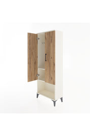 Arges Dolap 2 Raflı 2 Kapaklı Tek Askılı 60x30x163 Aytaşı-Çam