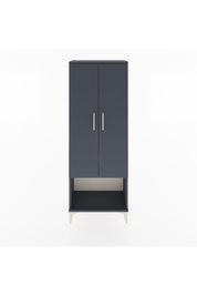 Arges Dolap 2 Raflı 2 Kapaklı Tek Askılı 60x30x163 Antrasit-Antrasit