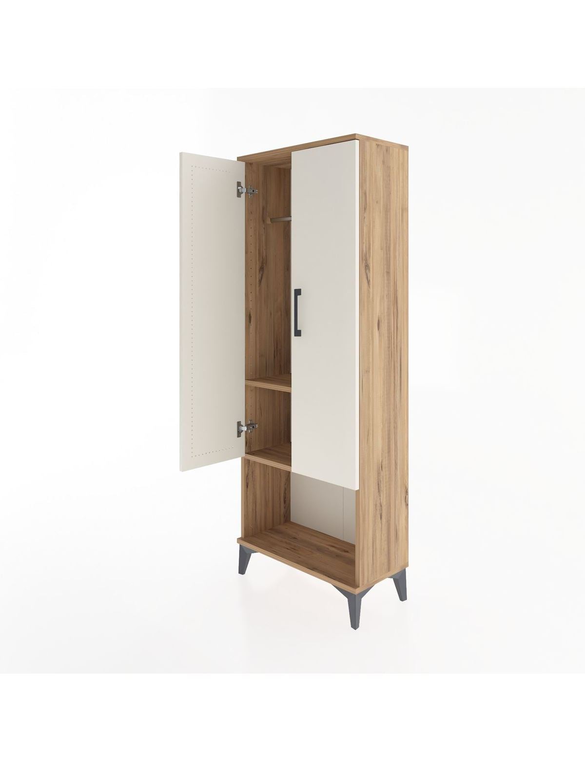 Arges Dolap 2 Raflı 2 Kapaklı Tek Askılı 60x30x163 - S20M134V7A