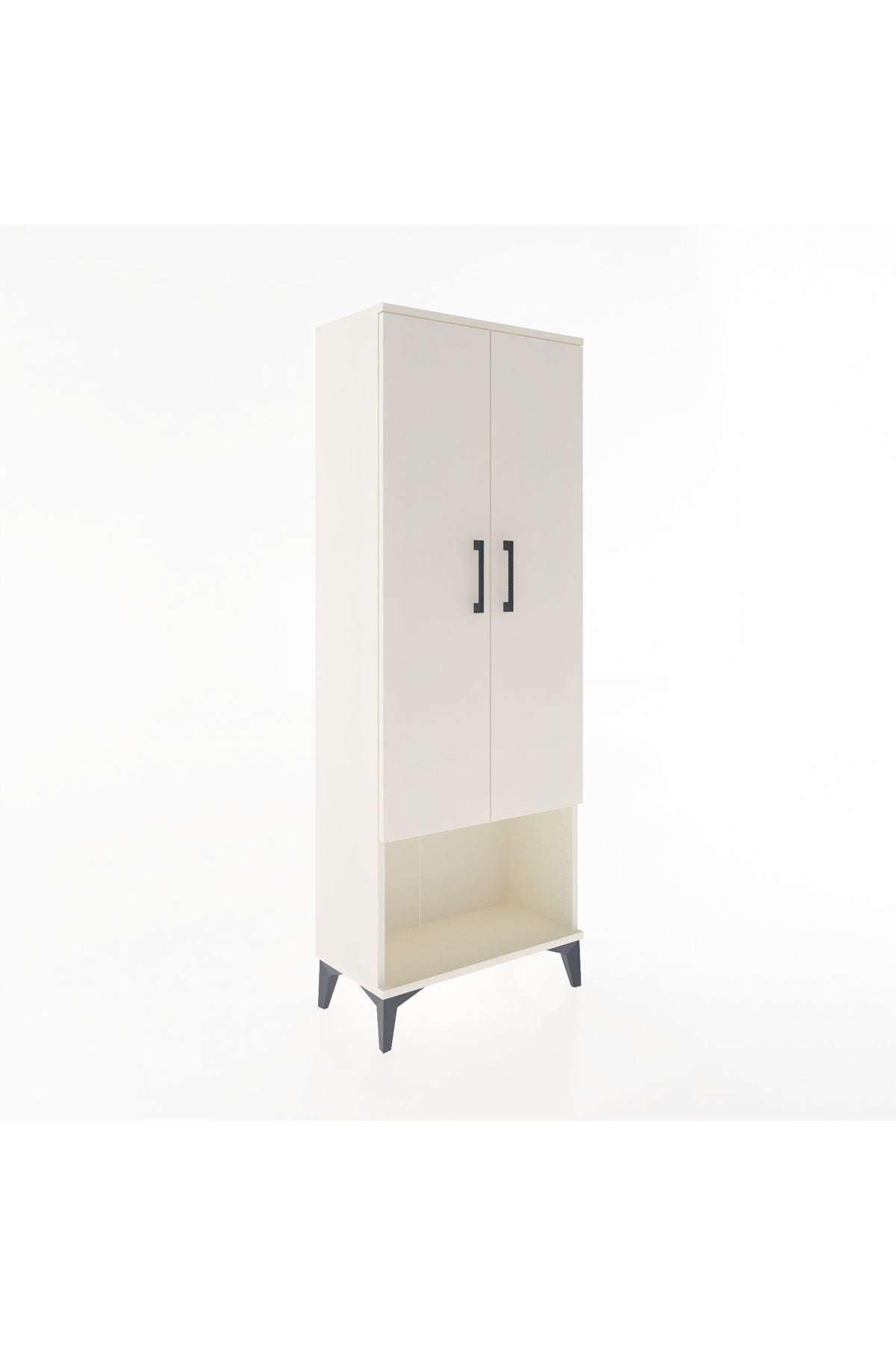 Arges Dolap Tek Raflı 2 Kapaklı Tek Askılı 60x30x163 Aytaşı-Aytaşı