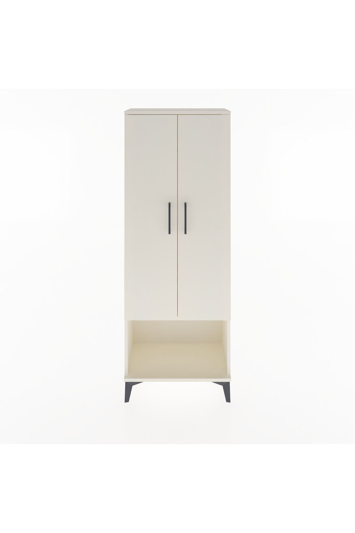 Arges Dolap Tek Raflı 2 Kapaklı Tek Askılı 60x30x163 Aytaşı-Aytaşı