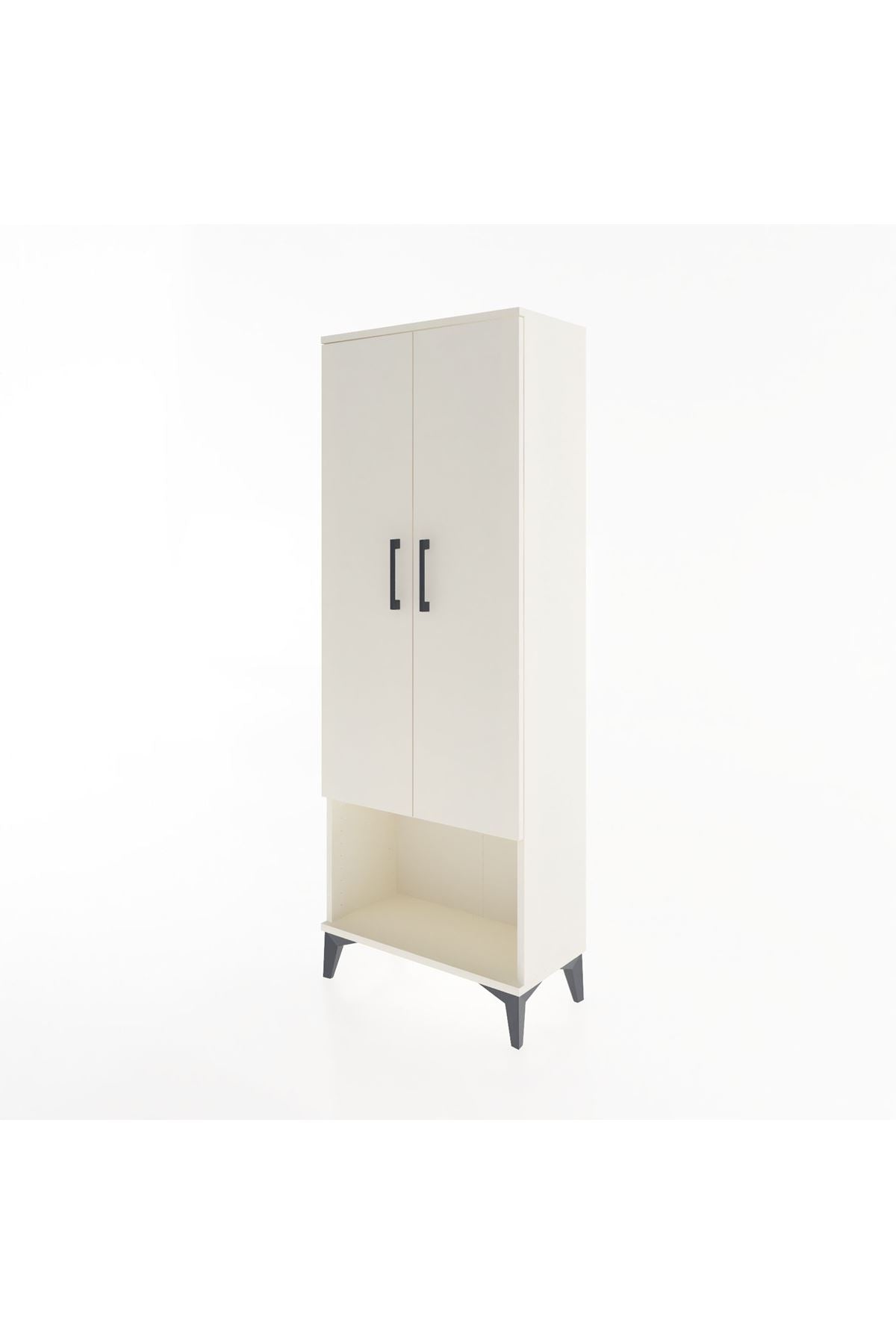 Arges Dolap Tek Raflı 2 Kapaklı Tek Askılı 60x30x163 Aytaşı-Aytaşı