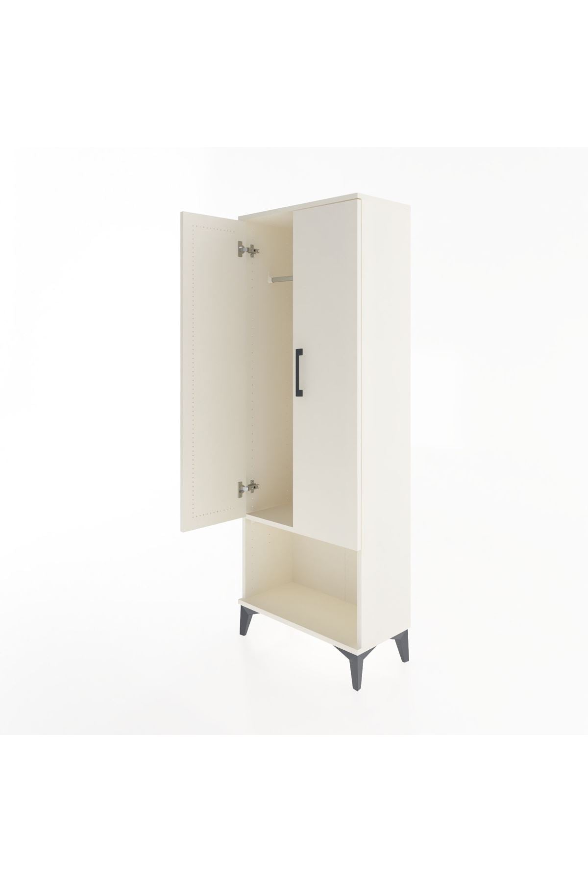 Arges Dolap Tek Raflı 2 Kapaklı Tek Askılı 60x30x163 Aytaşı-Aytaşı