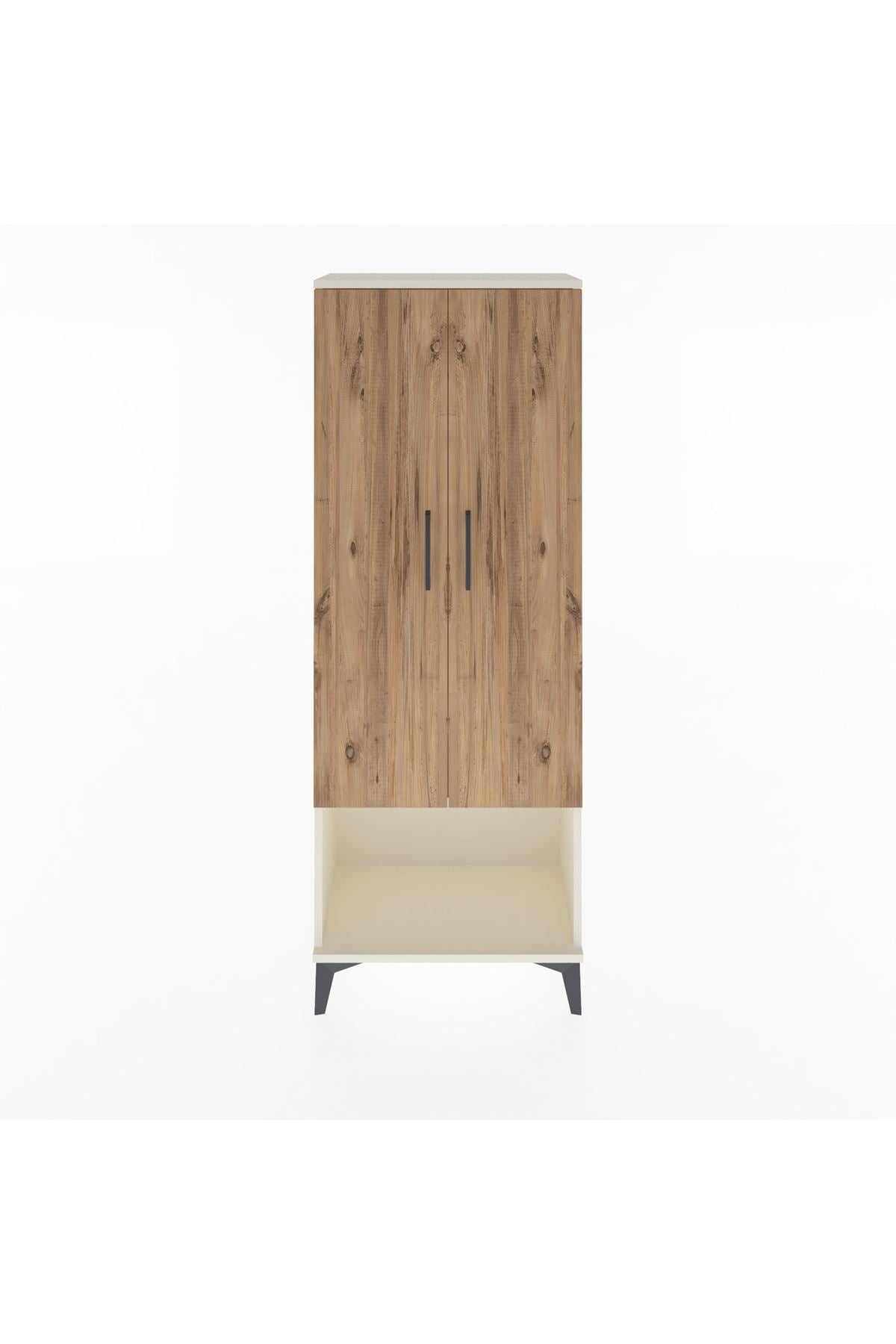 Arges Dolap Tek Raflı 2 Kapaklı Tek Askılı 60x30x163 Aytaşı-Çam