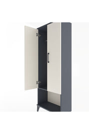 Arges Dolap Tek Raflı 2 Kapaklı Tek Askılı 60x30x163 Antrasit-Aytaşı