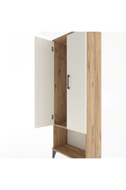 Arges Dolap Tek Raflı 2 Kapaklı Tek Askılı 60x30x163 Çam-Aytaşı