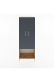 Arges Dolap Tek Raflı 2 Kapaklı Tek Askılı 60x30x163 Çam-Antrasit
