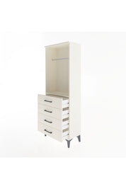 Arges Dolap Tek Raflı 4 Çekmeceli Tek Askılı 60x30x163 Aytaşı-Aytaşı