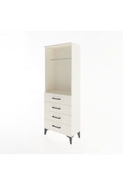 Arges Dolap Tek Raflı 4 Çekmeceli Tek Askılı 60x30x163 Aytaşı-Aytaşı