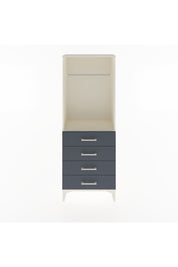 Arges Dolap Tek Raflı 4 Çekmeceli Tek Askılı 60x30x163 Aytaşı-Antrasit