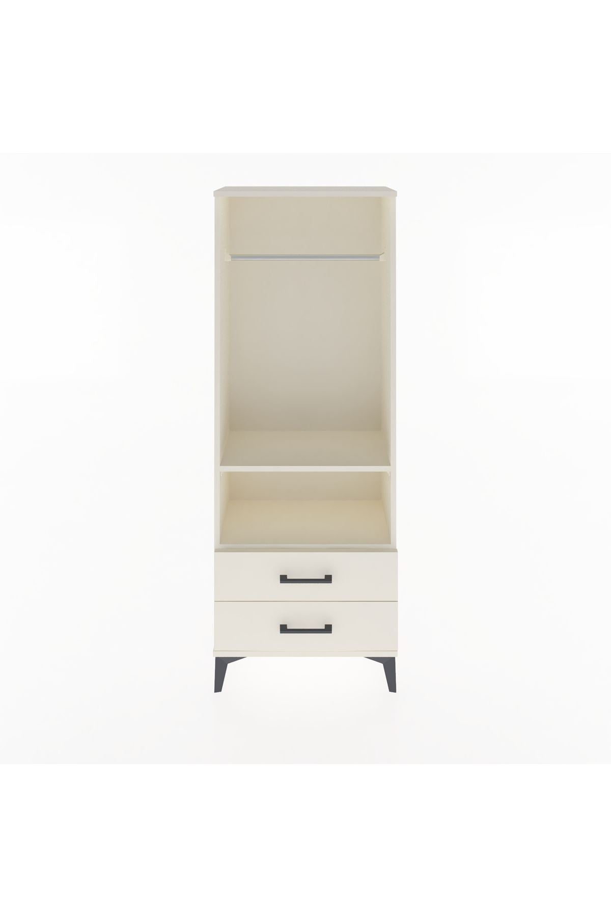 Arges Dolap 2 Raflı 2 Çekmeceli Tek Askılı 60x30x163 Aytaşı-Aytaşı