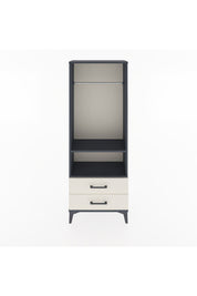 Arges Dolap 2 Raflı 2 Çekmeceli Tek Askılı 60x30x163 Antrasit-Aytaşı