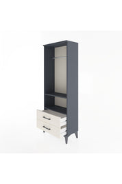 Arges Dolap 2 Raflı 2 Çekmeceli Tek Askılı 60x30x163 Antrasit-Aytaşı