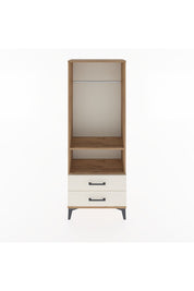 Arges Dolap 2 Raflı 2 Çekmeceli Tek Askılı 60x30x163 Çam-Aytaşı