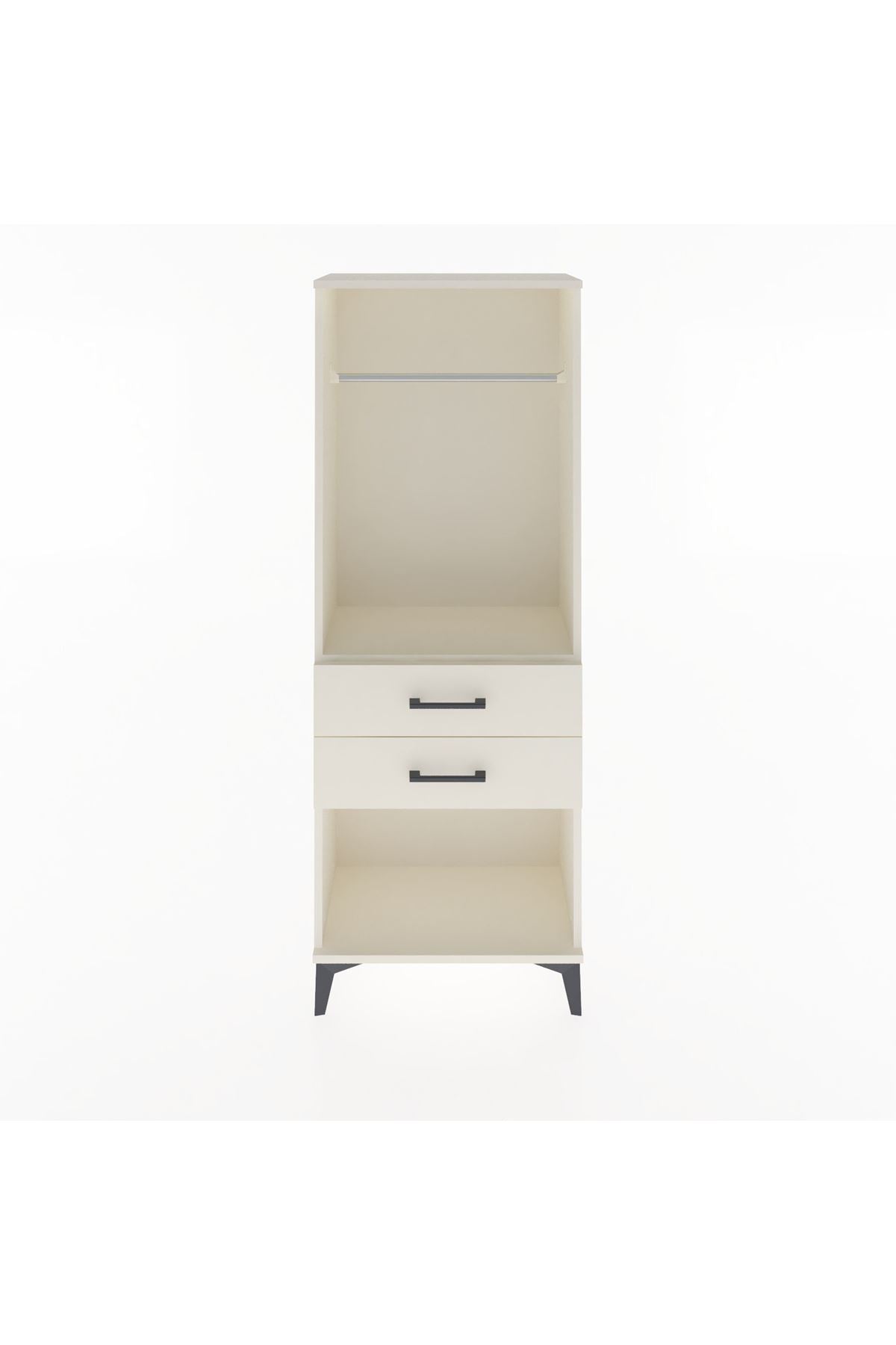 Arges Dolap Tek Raflı 2 Çekmeceli Tek Askılı 60x30x163 Aytaşı-Aytaşı