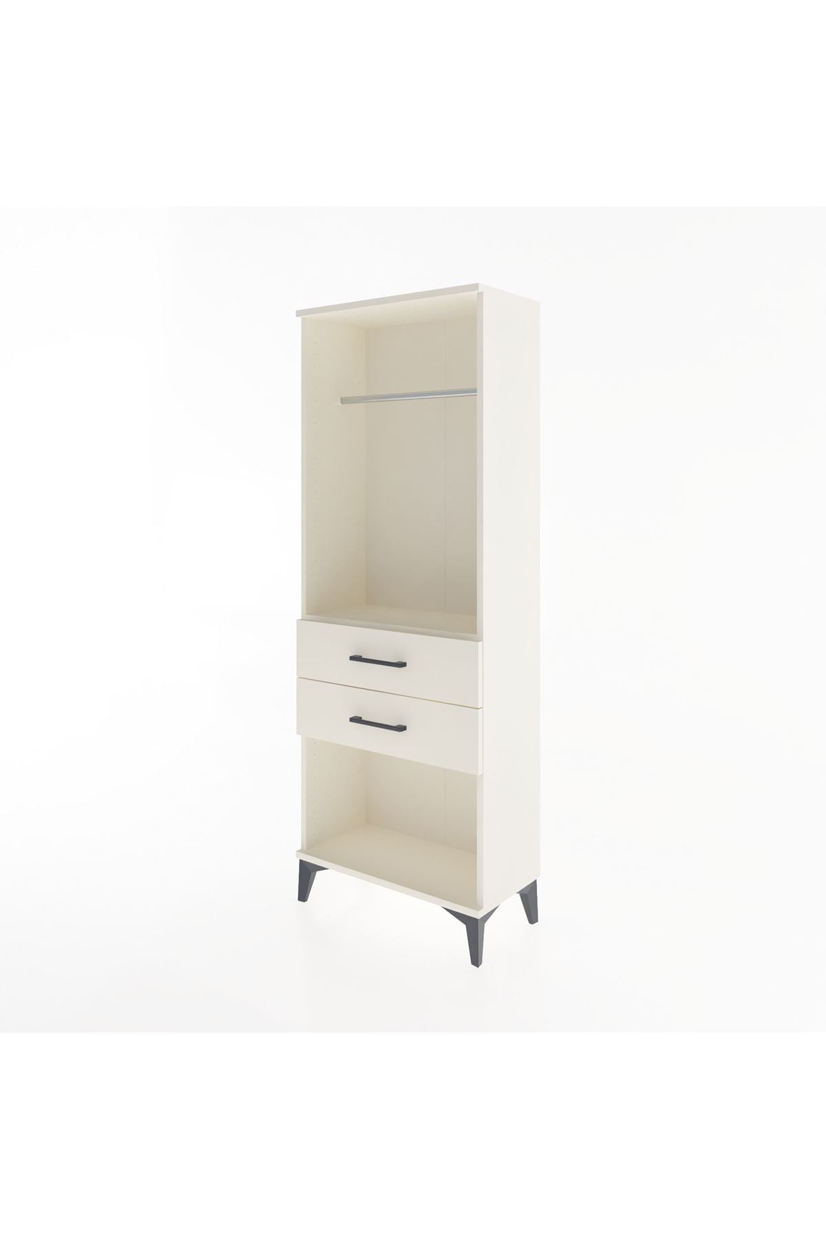 Arges Dolap Tek Raflı 2 Çekmeceli Tek Askılı 60x30x163 Aytaşı-Aytaşı