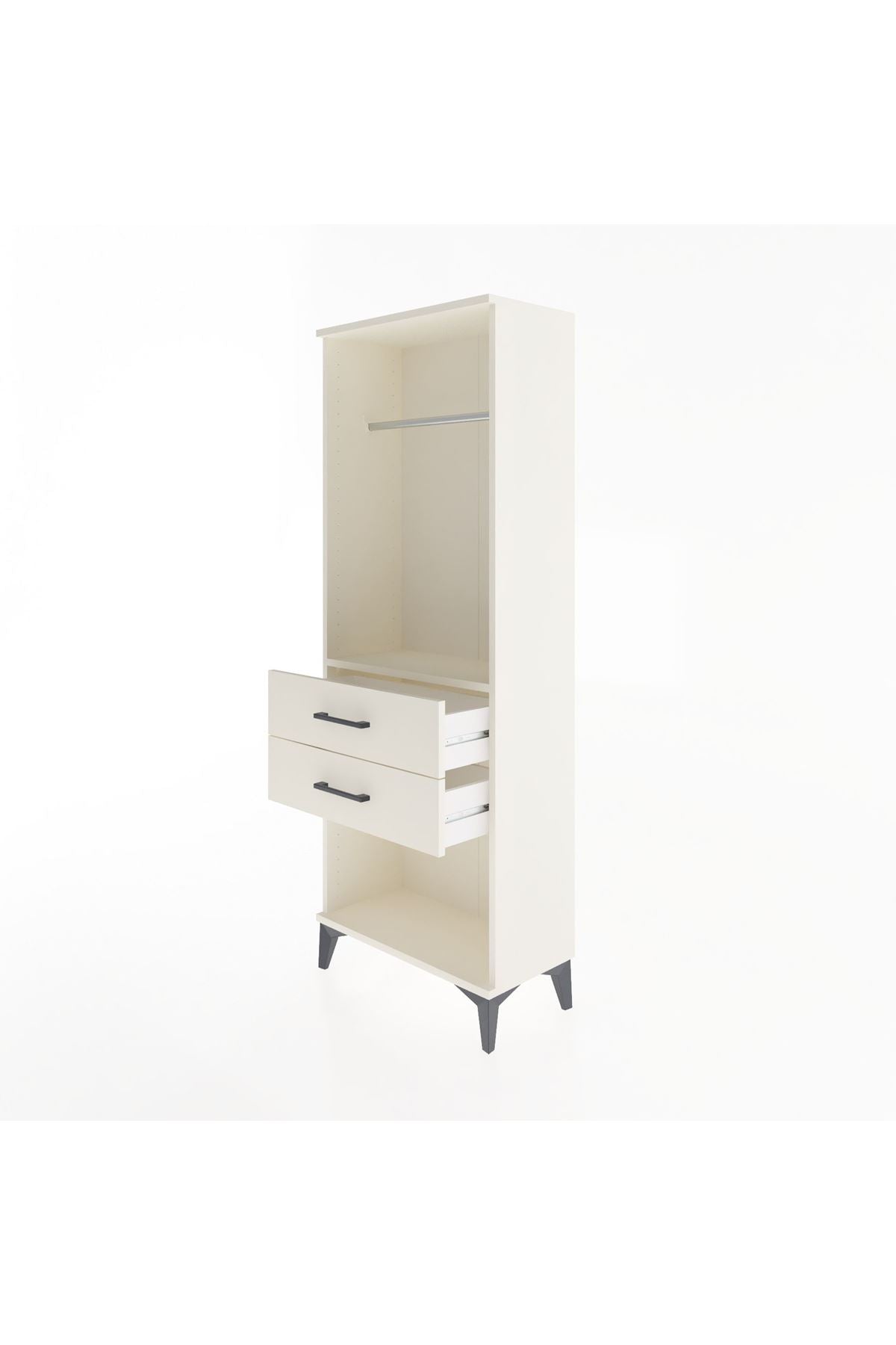 Arges Dolap Tek Raflı 2 Çekmeceli Tek Askılı 60x30x163 Aytaşı-Aytaşı