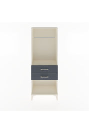 Arges Dolap Tek Raflı 2 Çekmeceli Tek Askılı 60x30x163 Aytaşı-Antrasit