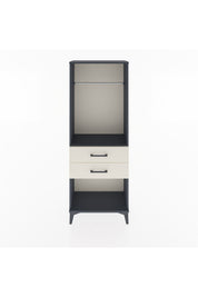 Arges Dolap Tek Raflı 2 Çekmeceli Tek Askılı 60x30x163 Antrasit-Aytaşı