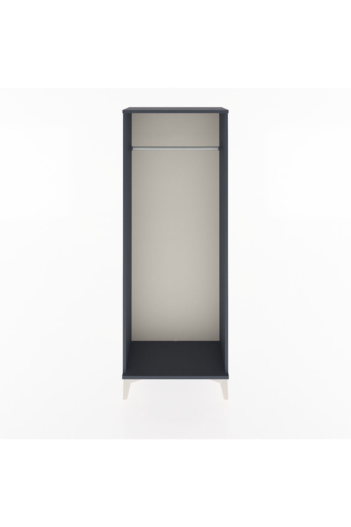 Arges Dolap Kapaklı Tek Askılı 60x30x163 Antrasit-Antrasit