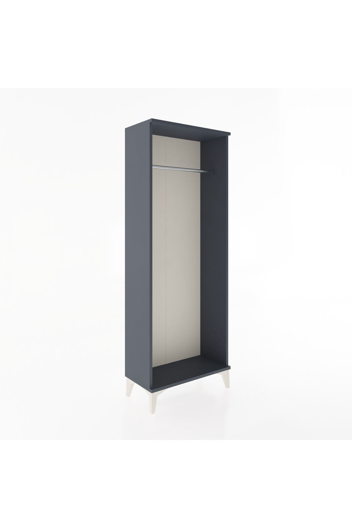 Arges Dolap Kapaklı Tek Askılı 60x30x163 Antrasit-Antrasit