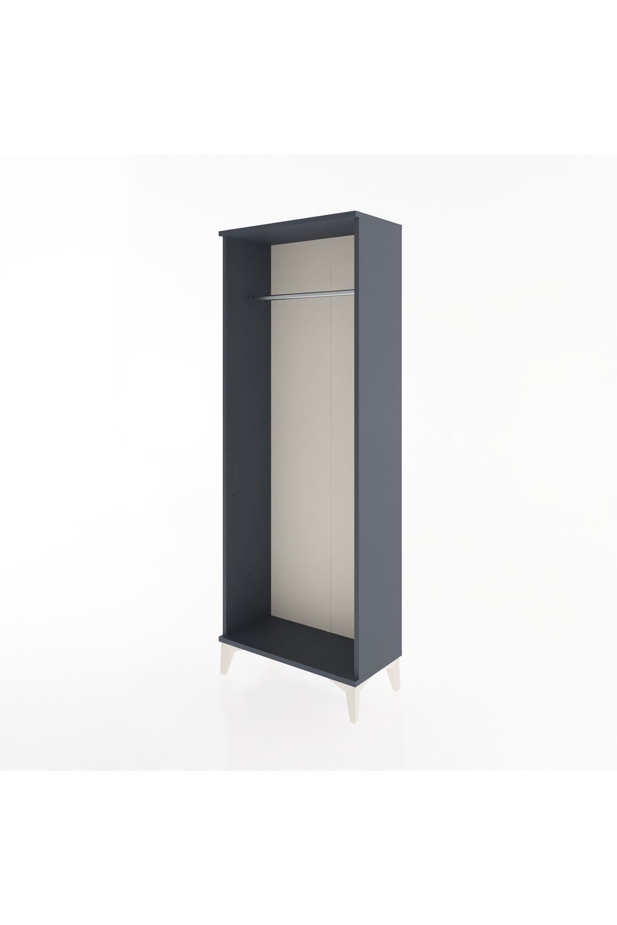 Arges Dolap Kapaklı Tek Askılı 60x30x163 Antrasit-Antrasit