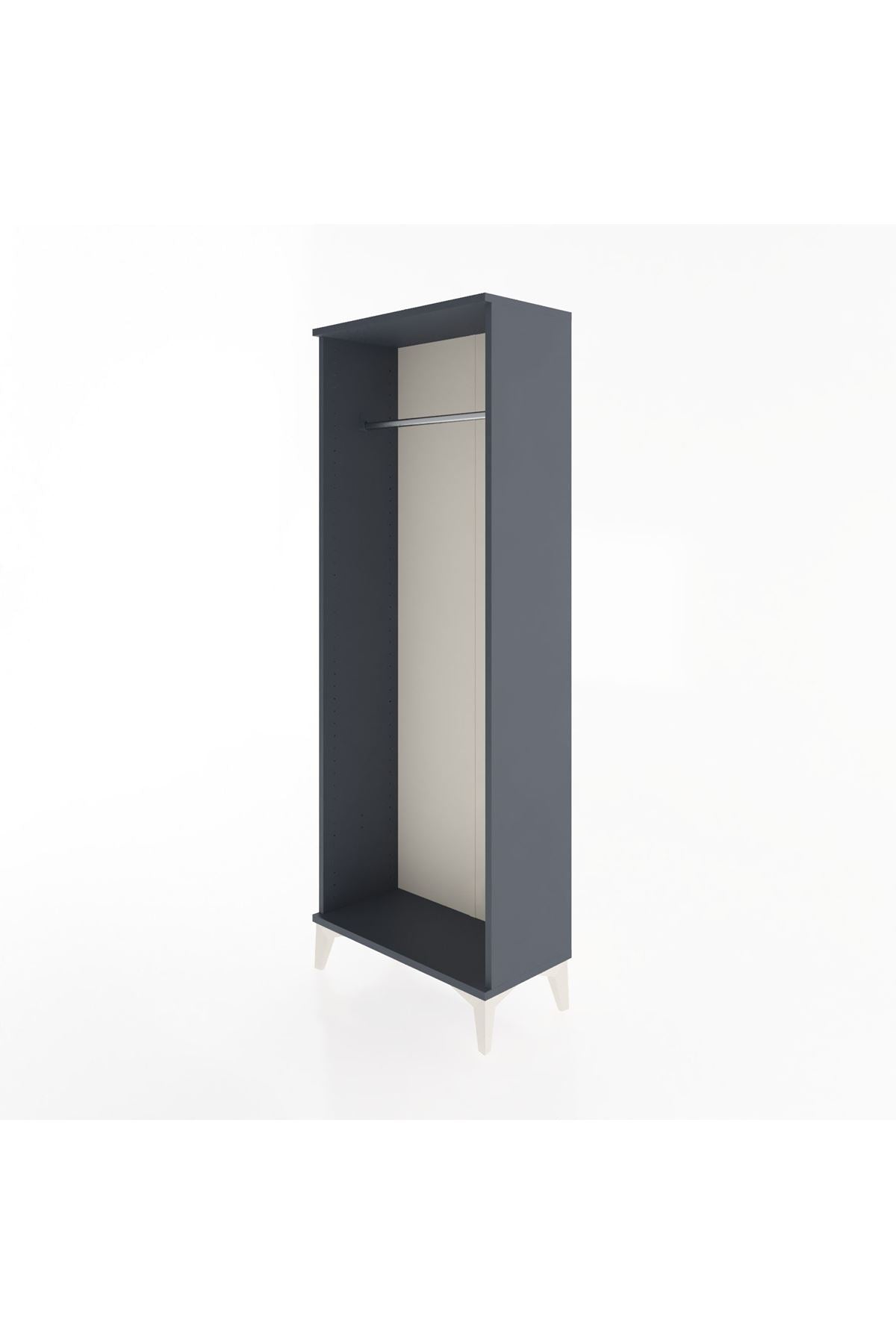 Arges Dolap Kapaklı Tek Askılı 60x30x163 Antrasit-Antrasit