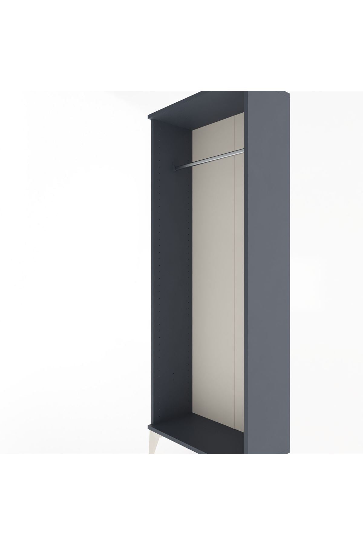 Arges Dolap Kapaklı Tek Askılı 60x30x163 Antrasit-Antrasit