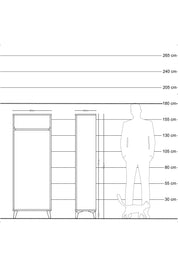 Arges Dolap Kapaklı Tek Askılı 60x30x163 Antrasit-Antrasit