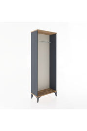Arges Dolap Kapaklı Tek Askılı 60x30x163 Antrasit-Çam