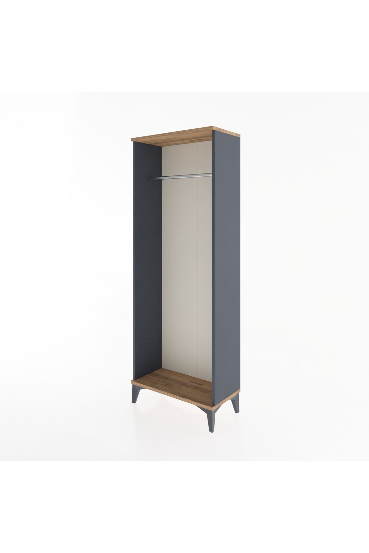 Arges Dolap Kapaklı Tek Askılı 60x30x163 Antrasit-Çam