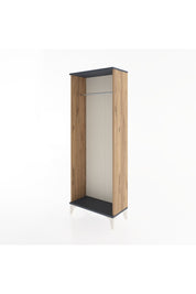Arges Dolap Kapaklı Tek Askılı 60x30x163 Çam-Antrasit