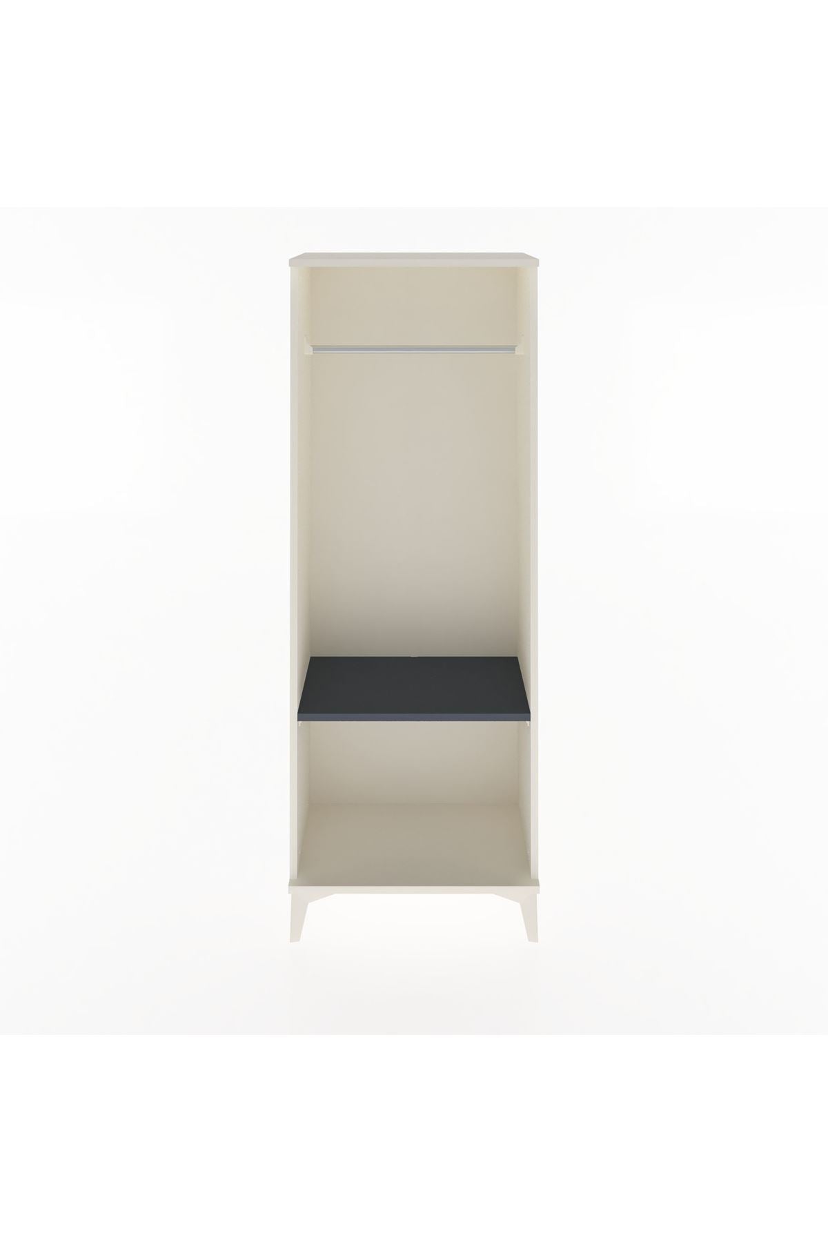 Arges Dolap Tek Raflı Kapaklı Tek Askılı 60x30x163 Aytaşı-Antrasit