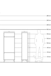 Arges Dolap Tek Raflı Kapaklı Tek Askılı 60x30x163 Aytaşı-Antrasit