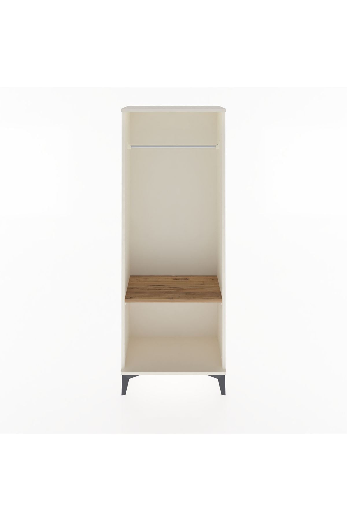 Arges Dolap Tek Raflı Kapaklı Tek Askılı 60x30x163 Aytaşı-Çam