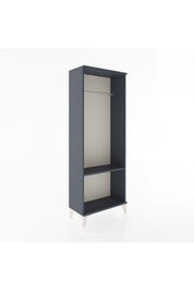 Arges Dolap Tek Raflı Kapaklı Tek Askılı 60x30x163 Antrasit-Antrasit