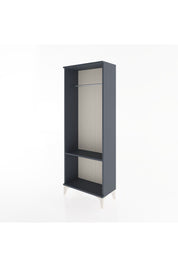 Arges Dolap Tek Raflı Kapaklı Tek Askılı 60x30x163 Antrasit-Antrasit